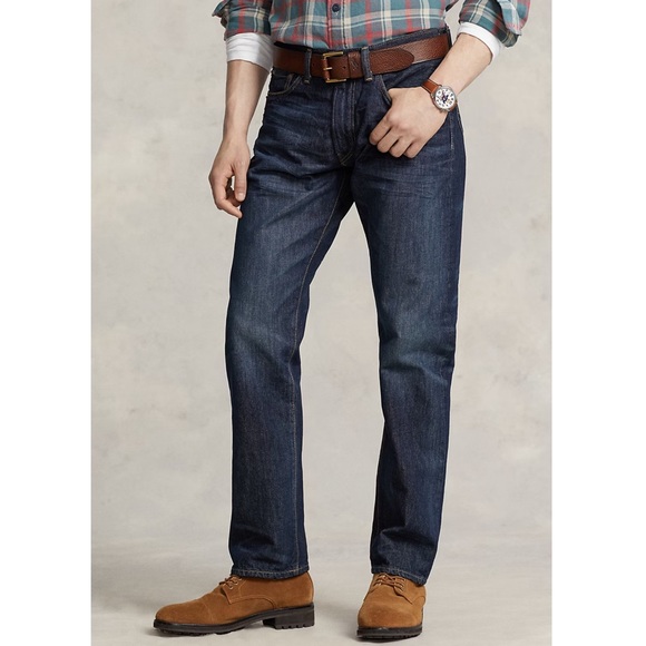 Polo Ralph Lauren Other - POLO Ralph Lauren Men Dark Wash Straight Fit Jeans US36 Western Preppy Classic